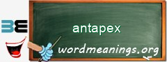 WordMeaning blackboard for antapex